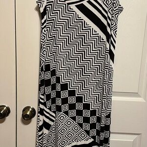 Chico’s Brown and white Geometric Maxi Dress. Size 3 ( X-Large)